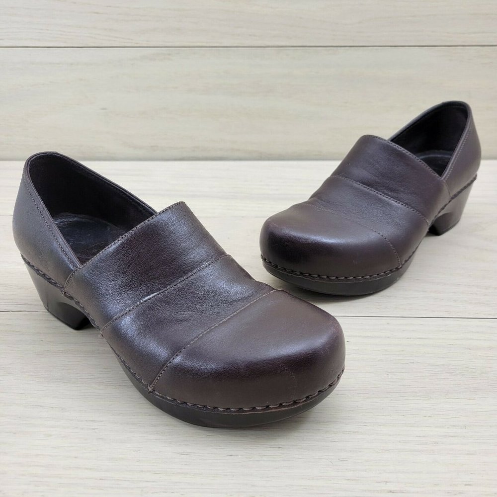 Dansko Tenley Clog Size 37 Size US 6.5-7 Brown Heel Platform Shoe Work Nursing